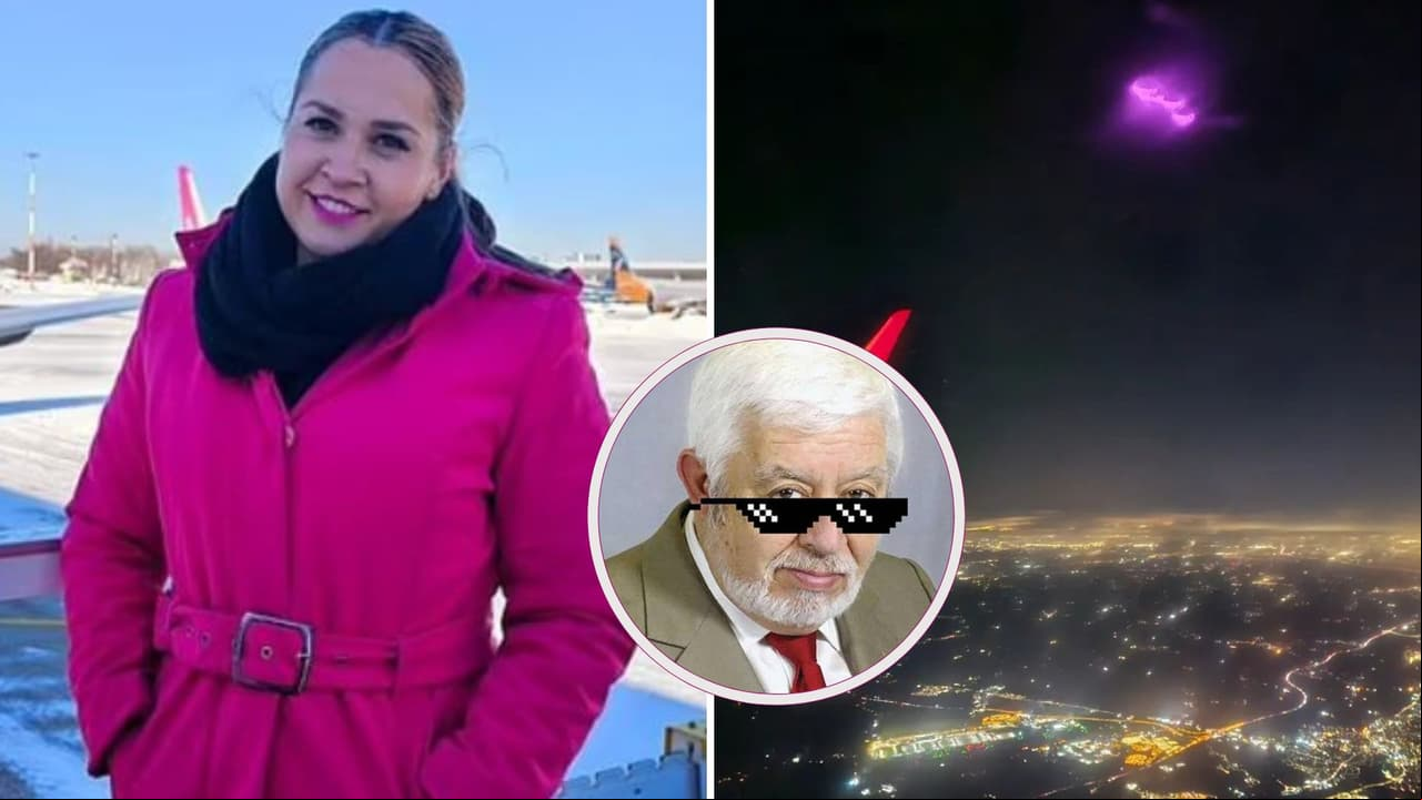 Azafata filma sin querer un impresionante ovni rosa y causa furor