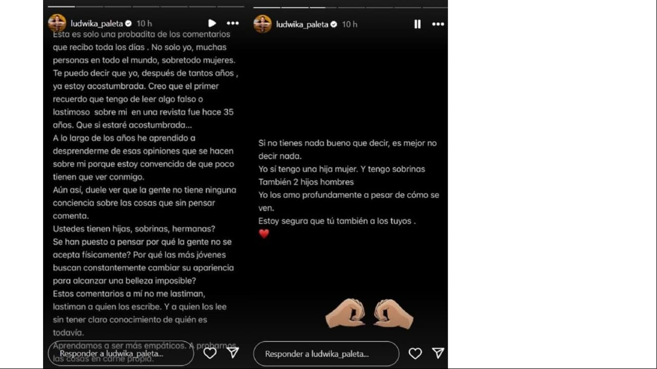 Ludwika Paleta responde a quienes la crítica en redes sociales