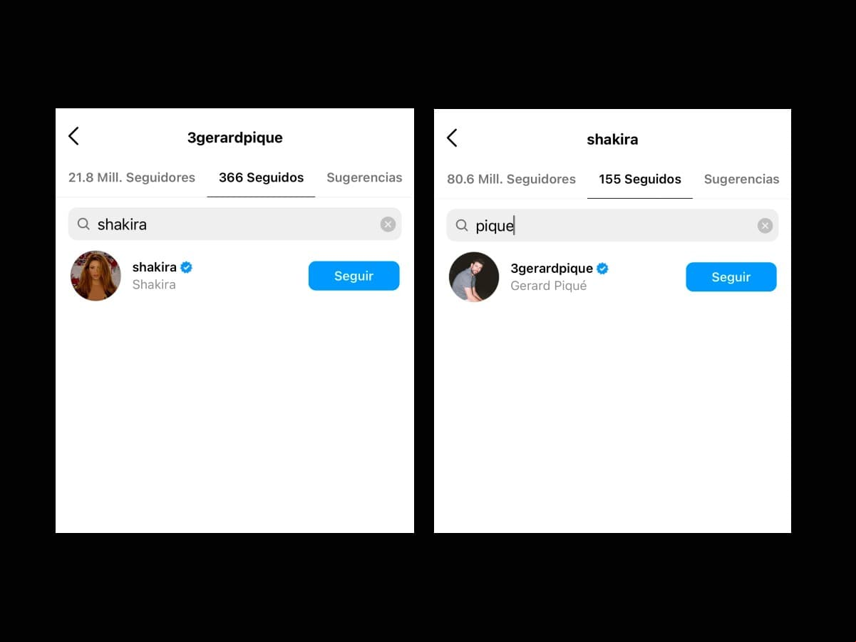 Shakira y Gerard Piqué son amigos en redes y no han borrado sus fotos.