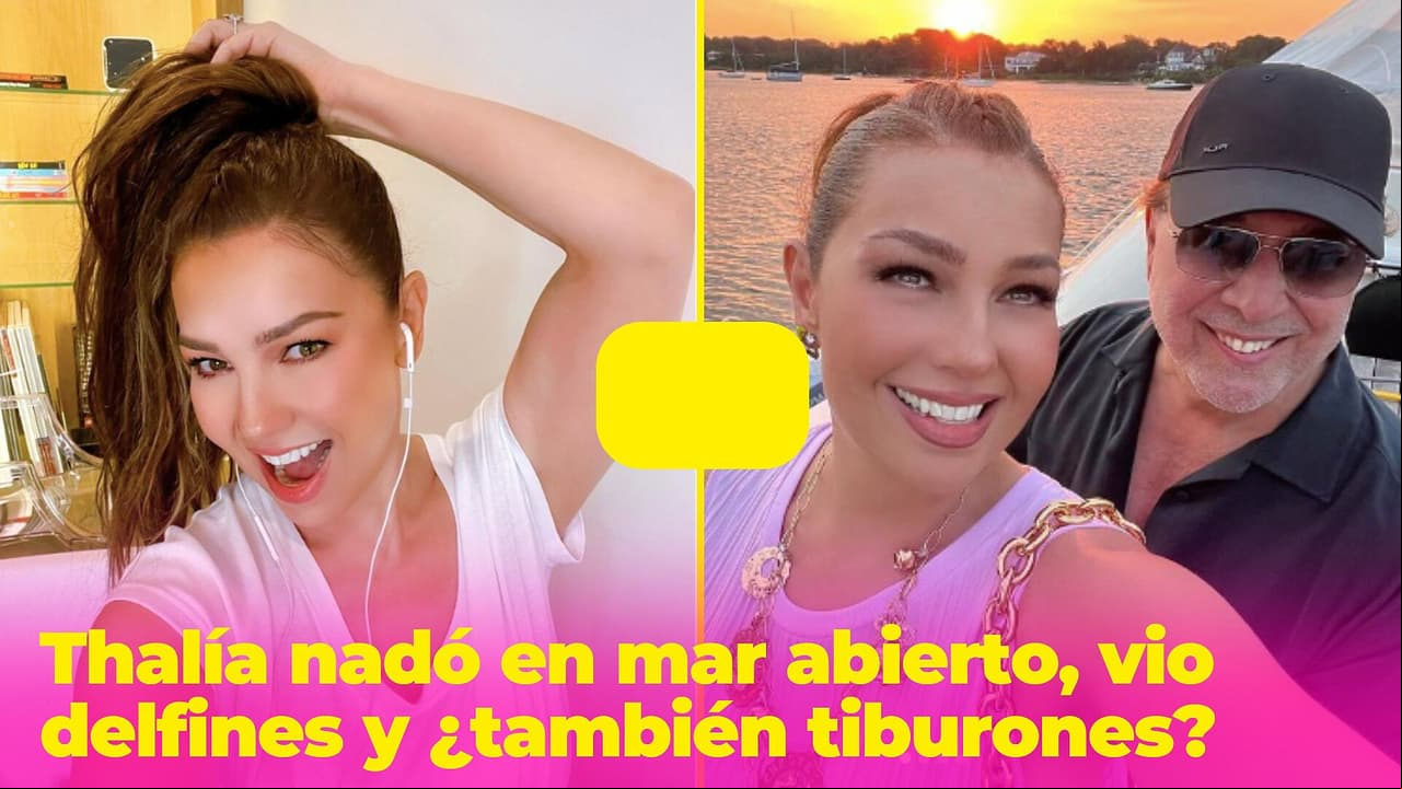 En su paseo en yate, Thalía nadó en mar abierto, vio delfines y ¿había tiburones?