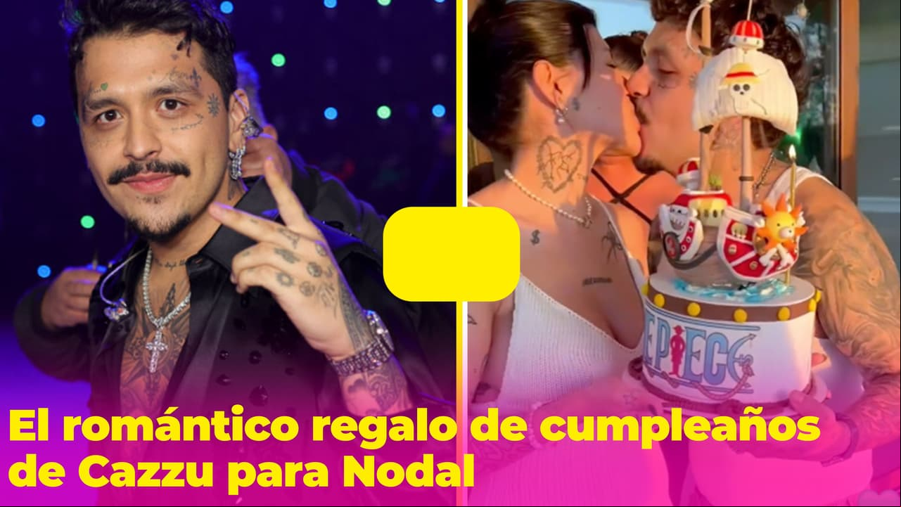 Nodal tuvo una mágica fiesta de cumpleaños 25 gracias a Cazzu: el pastel fue de 'One Piece'