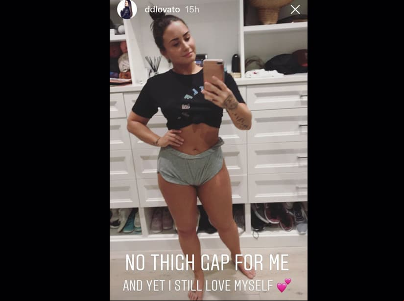 Demi Lovato muestra con orgullo su figura