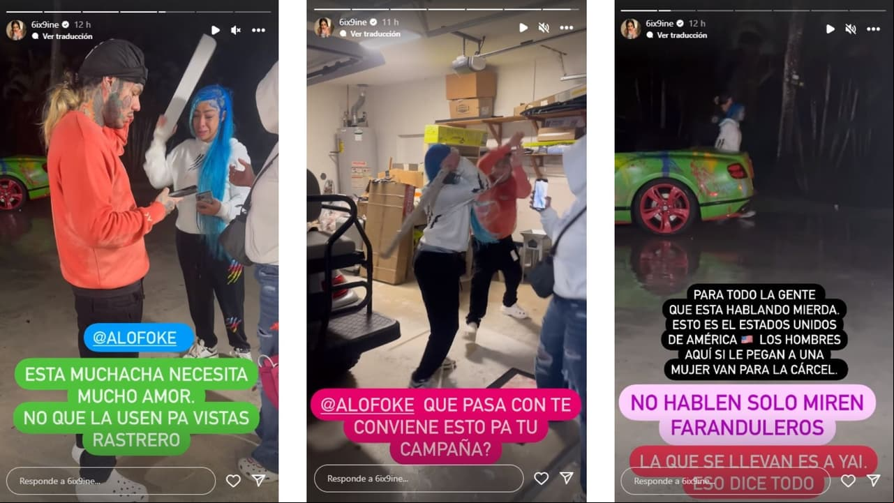 Tekashi mostró el momento en el que Yailin habría sido arrestada.
