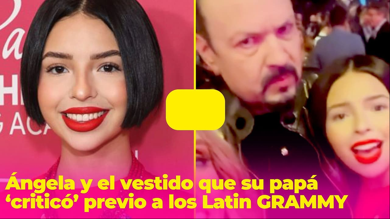 “Parezco monja”: Ángela le responde a su papá por criticar el vestido que usó previo a los Latin GRAMMY 2023