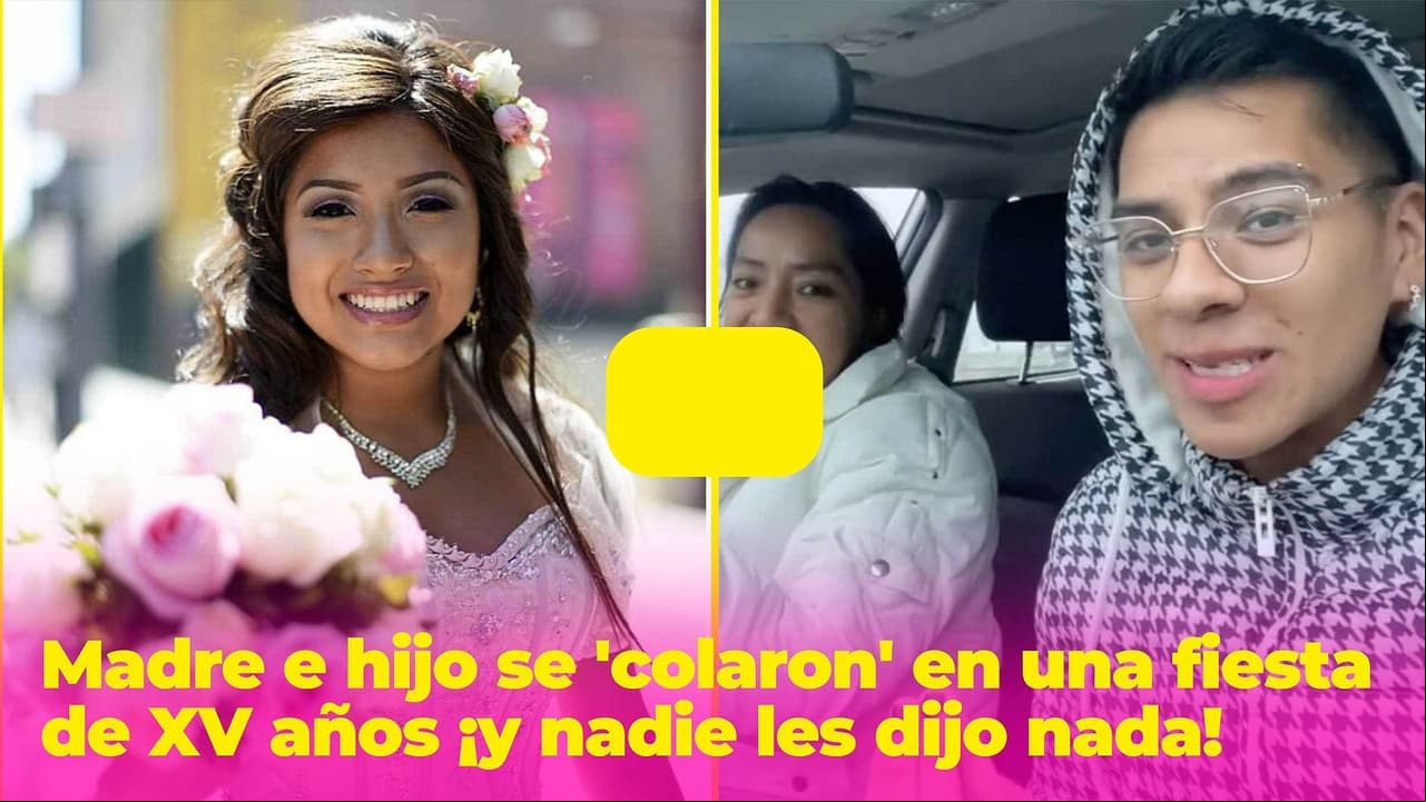 Madre e hijo se 'colaron' en una fiesta de XV años: comieron, bebieron ¡y nadie les dijo nada!