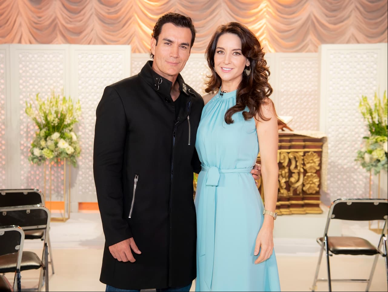 Mi Fortuna es Amarte: David Zepeda y Susana González en misa por inicio de grabaciones