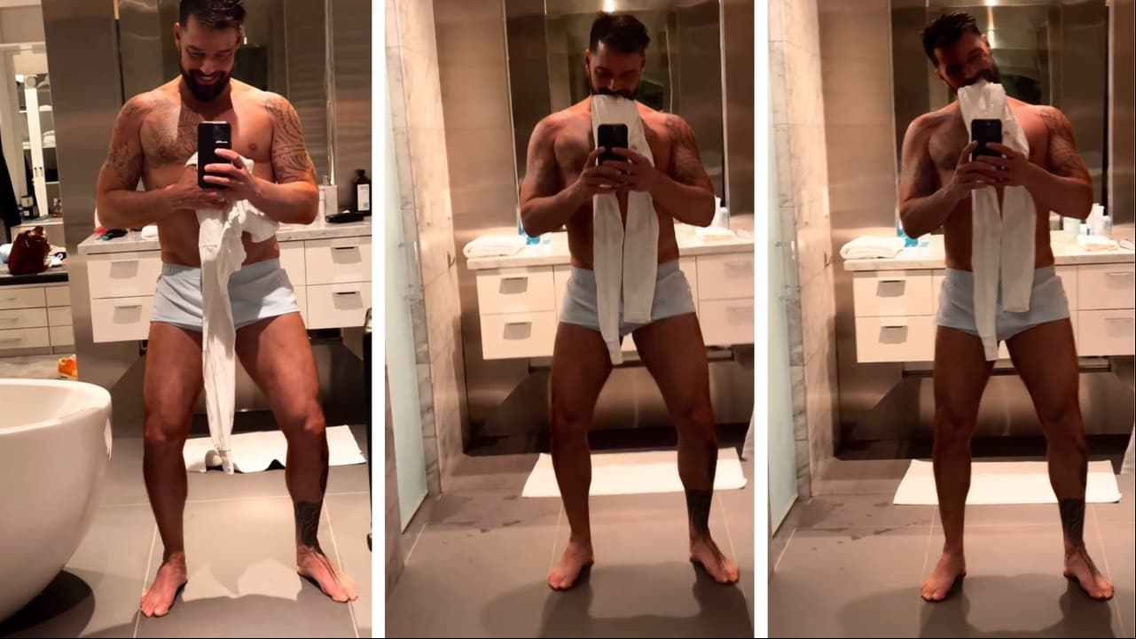 Ricky Martin se mostró así en un video.