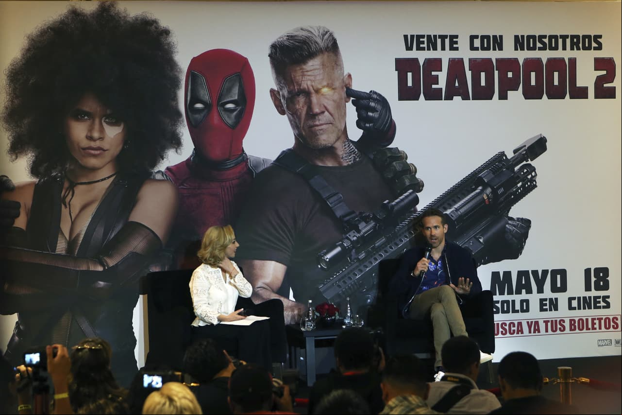 Ryan Reynolds en la conferencia de prensa de 'Deadpool 2'
