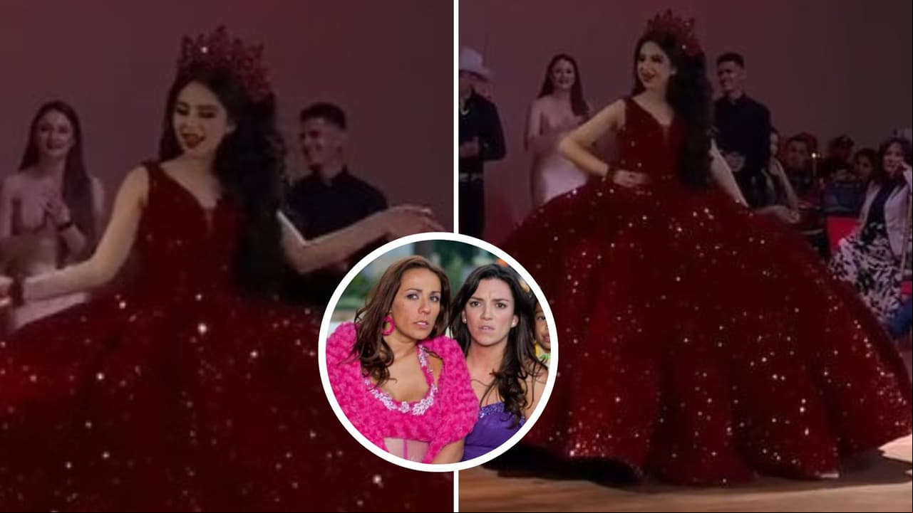 Mamá usa casi el mismo vestido que su hija en fiesta de XV años y desata polémica