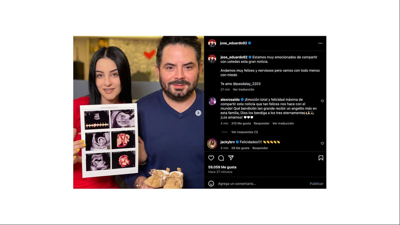 José Eduardo Derbez y Paola Dalay anunciaron así que serían papás.