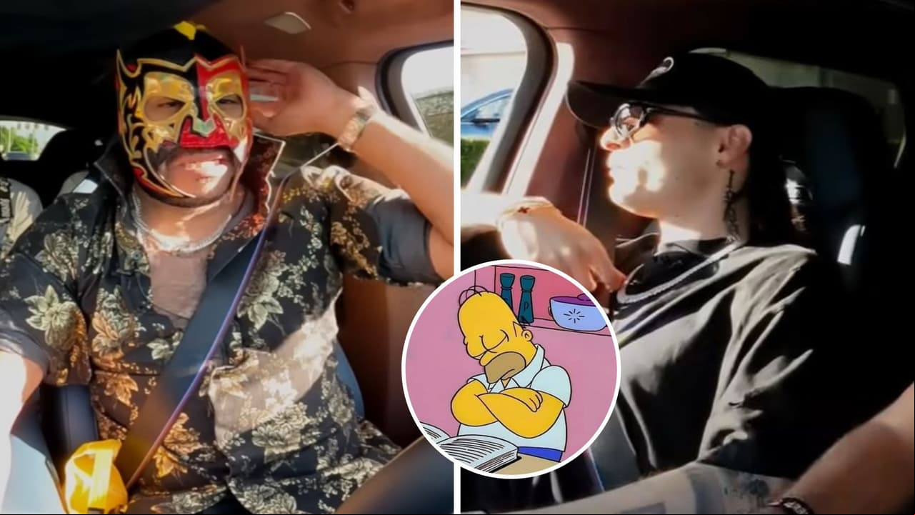 ¿Aburrido? Peso Pluma se "duerme" en plena entrevista con Escorpión Dorado y desata polémica