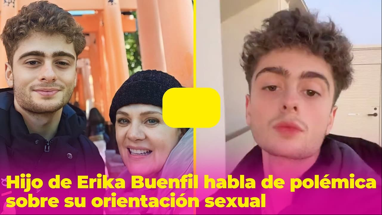 Hijo de Erika Buenfil es cuestionado sobre su orientación sexual tras compartir un video en sus redes