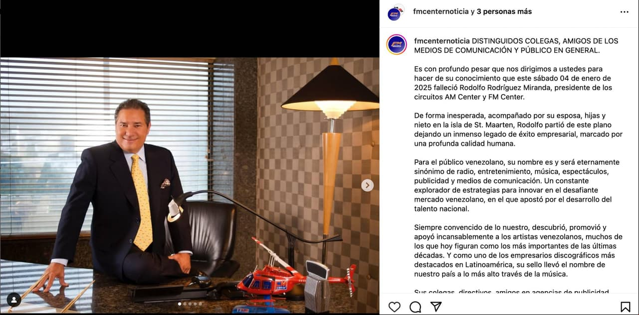 Rodolfo Rodríguez, cuñado de Ricardo Montaner.