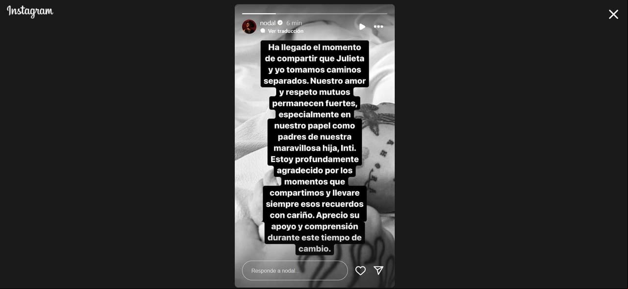 Nodal confirma ruptura con Cazzu.