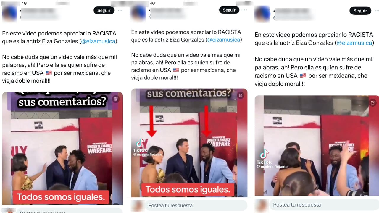 Esta fue la publicación que acusó a Eiza González de "racista" por supuestamente ignorar a su compañero actor nigeriano Babs Olusanmokun.