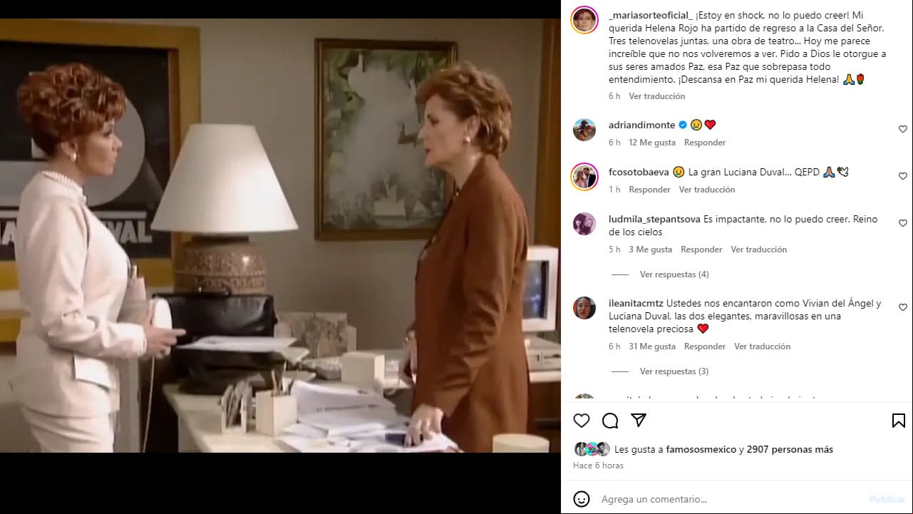 María Sorté trabajó en varias ocasiones con Helena Rojo