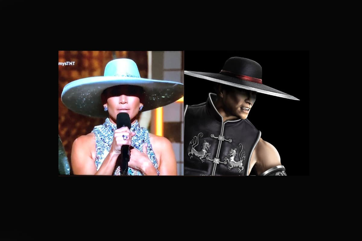 El sombrero de ala grande con el que Jennifer Lopez apareció en el Grammy, les recordó al personaje del videojuego de Mortal Kombat, “Kung Lao”… ¡Finish her!