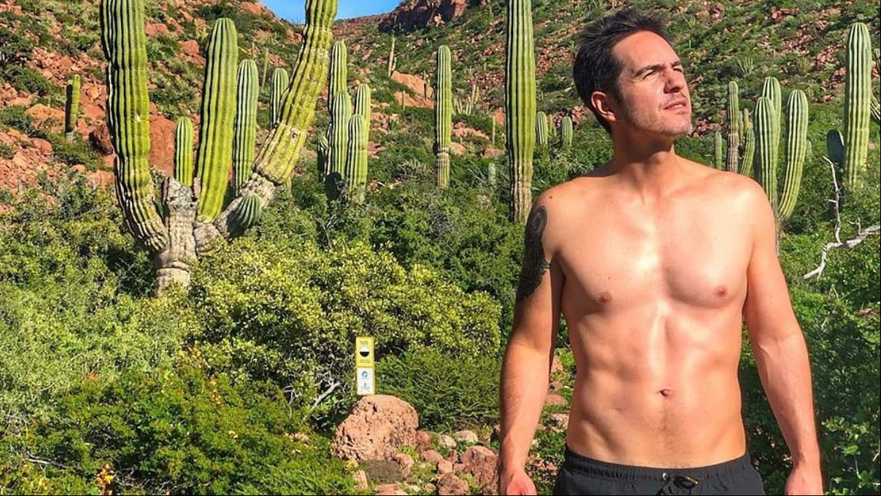 Mauricio Ochmann presume sus abdominales de acero en traje de baño