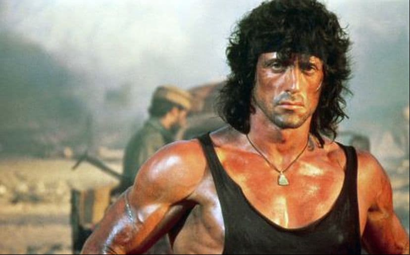 Sylvester Stallone en una de las escenas de 'Rambo'