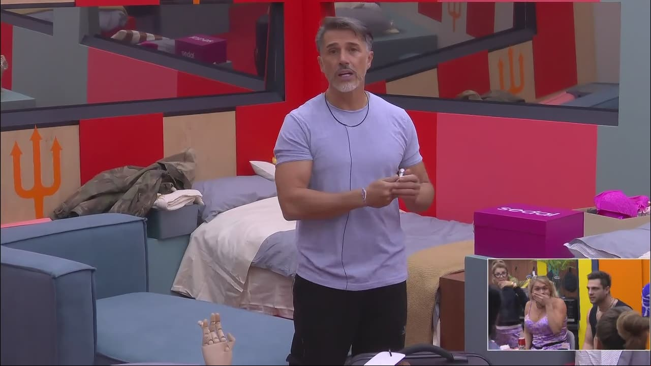 Sergio Mayer en el Infierno de 'La casa de los famosos'.