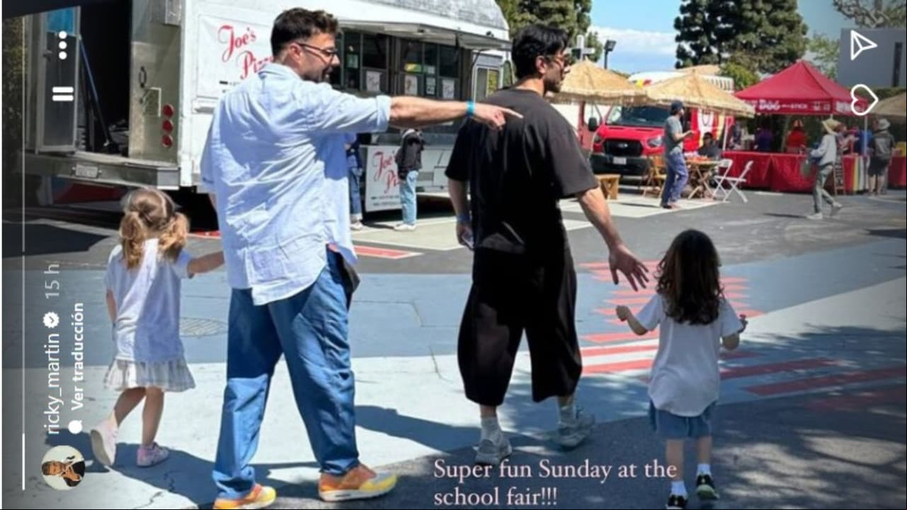 Ricky Martin paseó con sus hijos menores y su exesposo, Jwan Yosef.