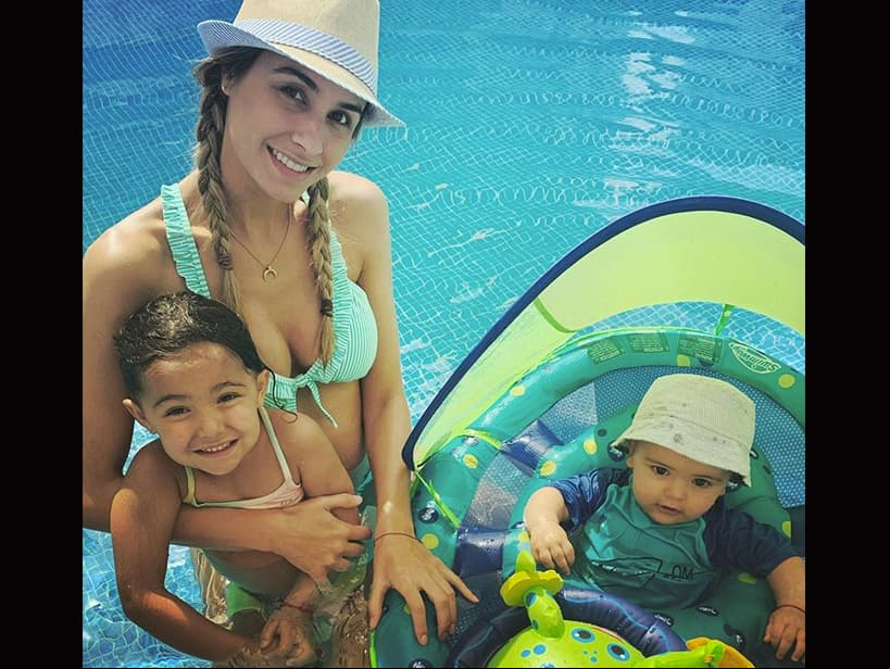 La mañana del 27 de abril, Odalys Ramírez compartió en sus historias de Instagram una fotografía en la que compara a sus hijos, Gia y Rocco, para ver lo mucho que se parecen.