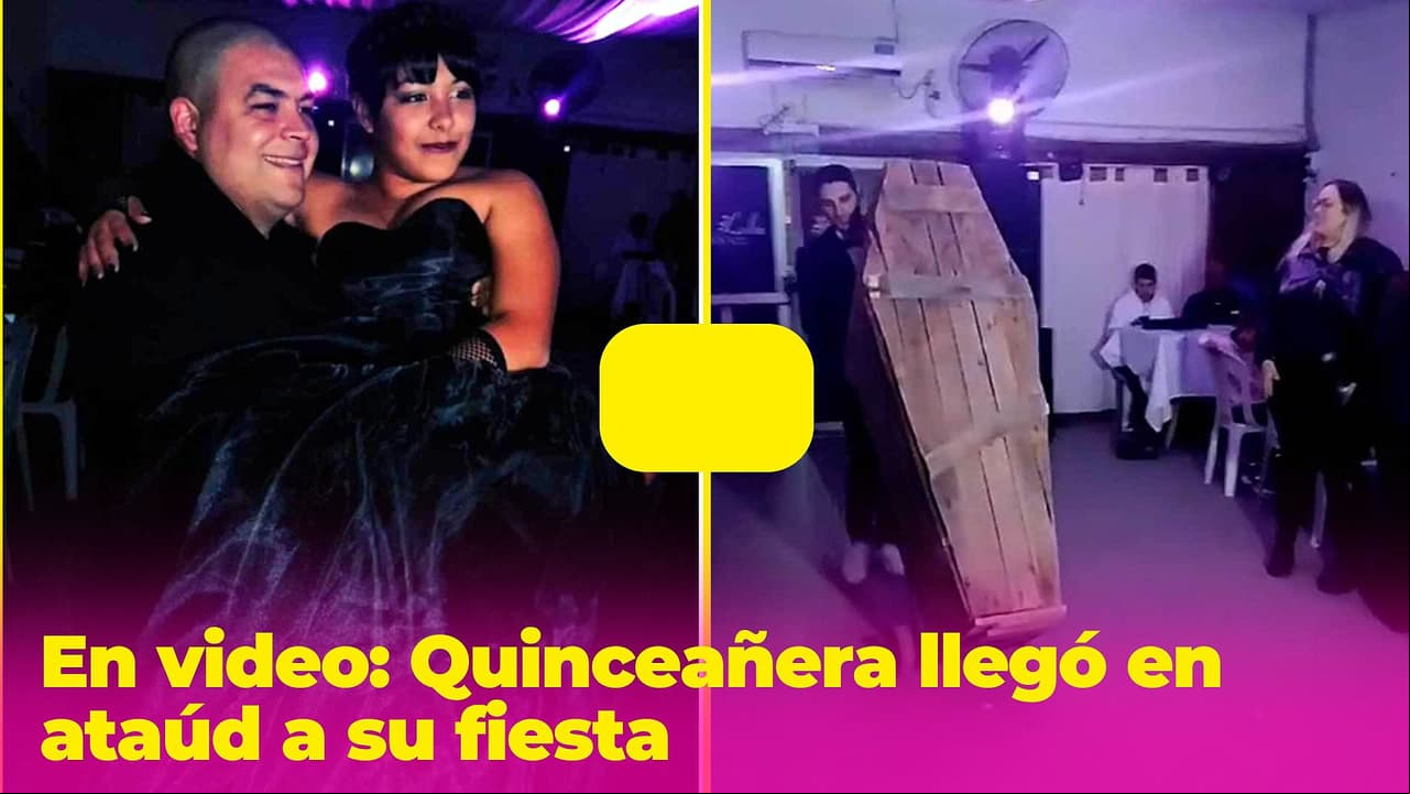 ¡Llegó en un ataúd! Quinceañera hace una entrada muy 'dark' a su fiesta y se vuelve viral