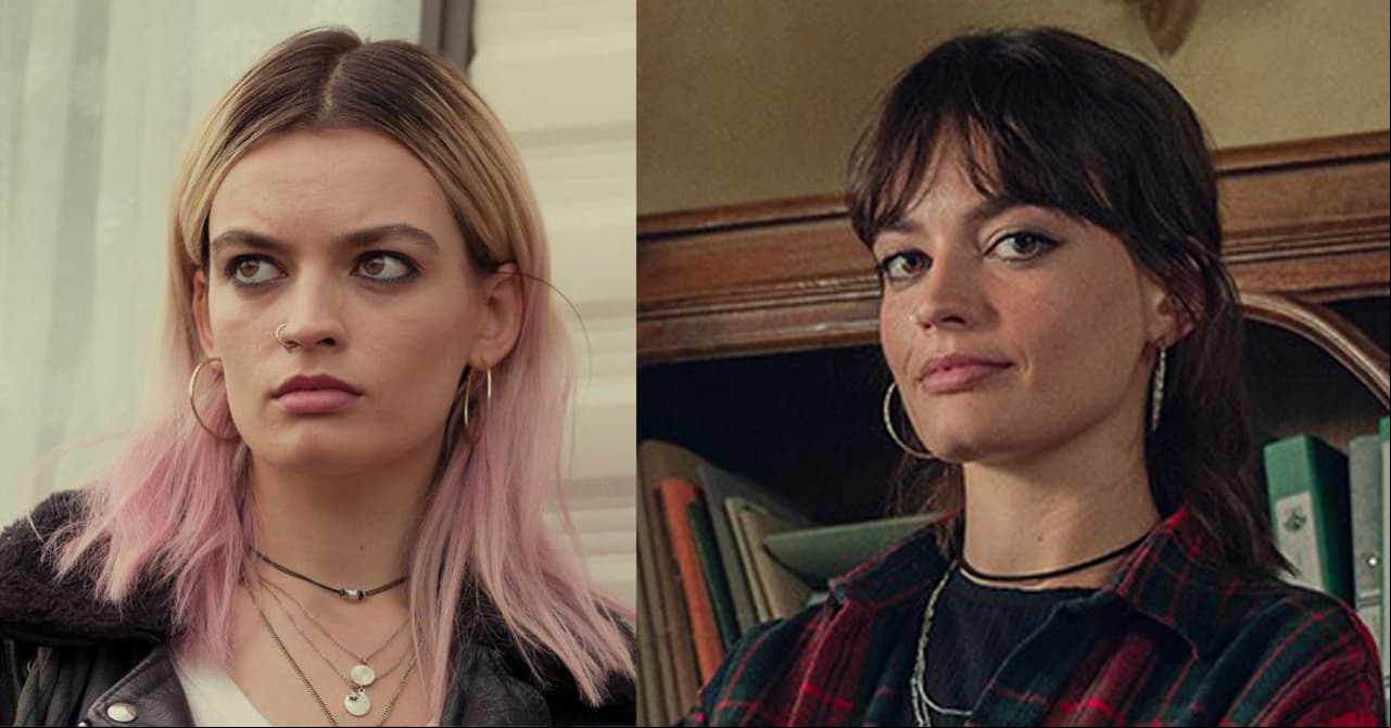 Emma Mackey antes y después en 'Sex education'