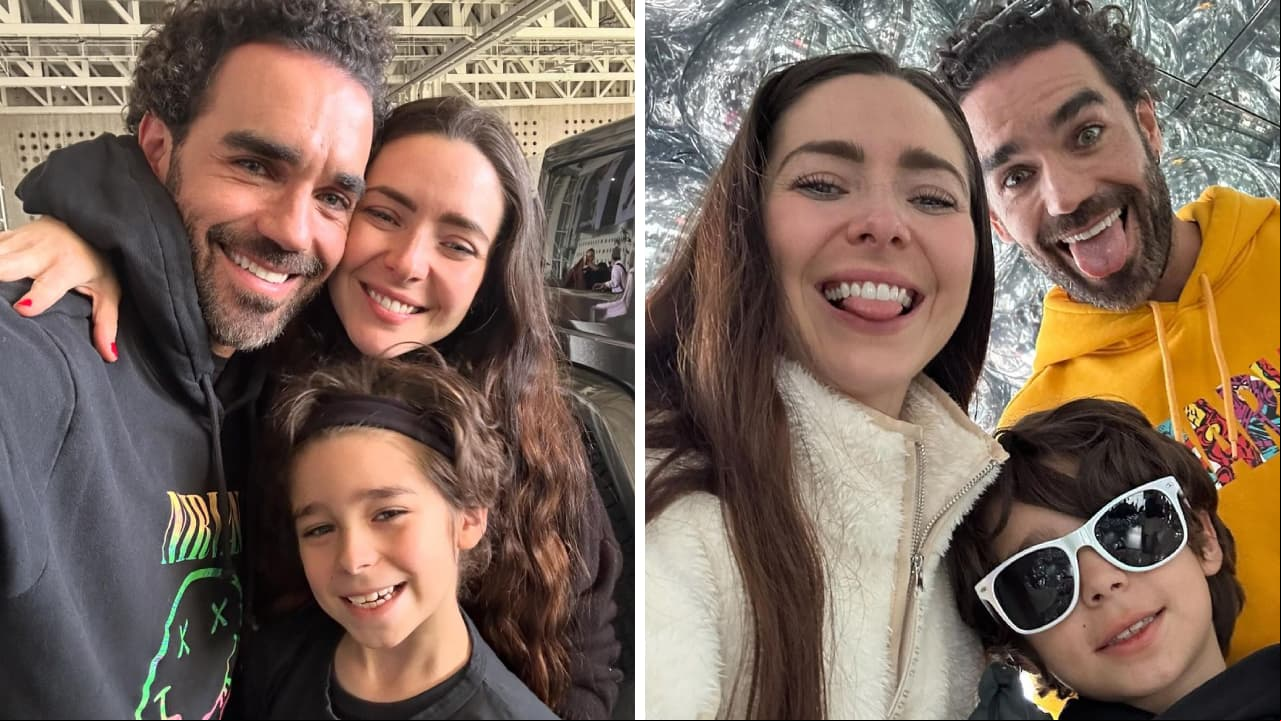 Ariadne Díaz, Marcus Ornellas y su hijo Diego.