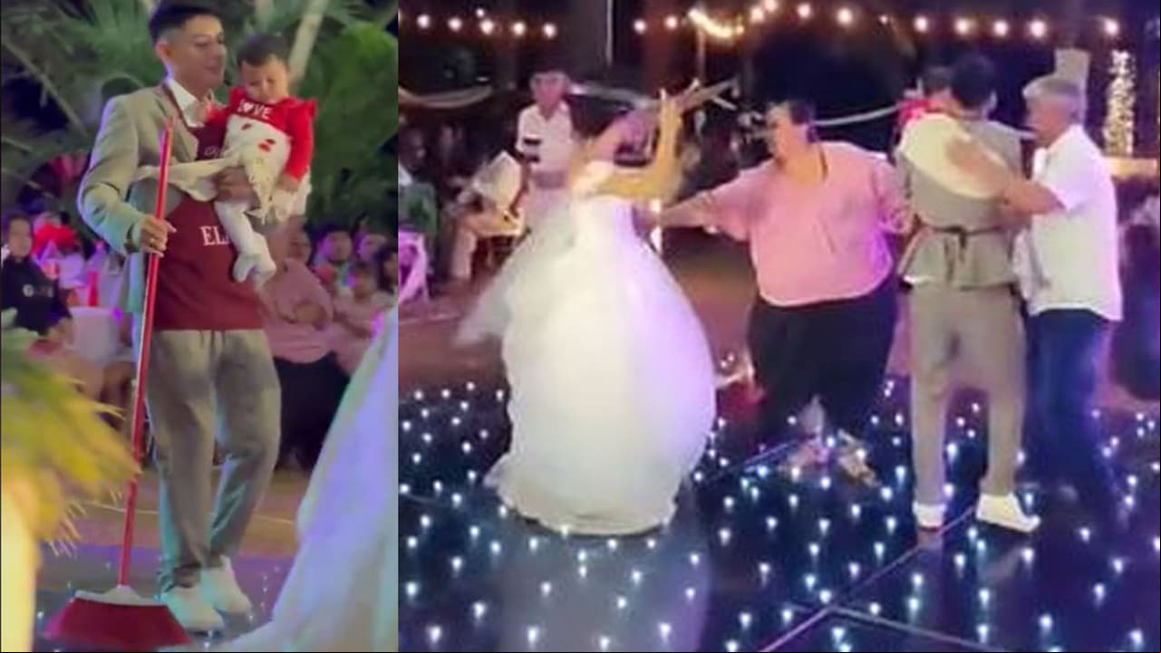 Mujer estalla contra la esposa de su hijo en plena boda por ponerlo a bailar 'El mandilón': video indigna a TikTok