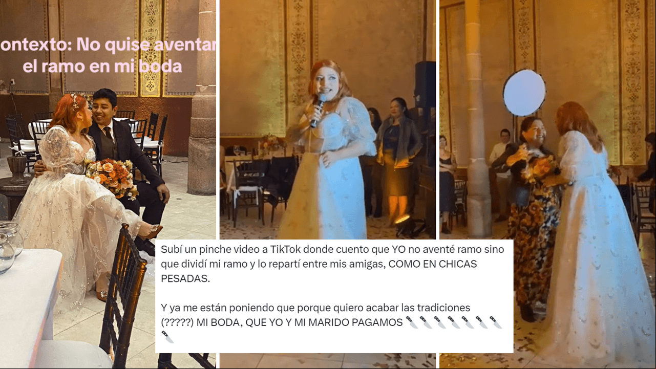 Novia se hace viral por repartir el ramo en vez de aventarlo en su boda: video de su cambio a la tradición genera debate en TikTok