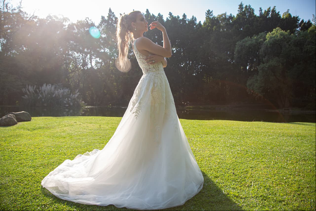Gala Montes lució espectacular en el vestido de novia que portó para el capítulo final.