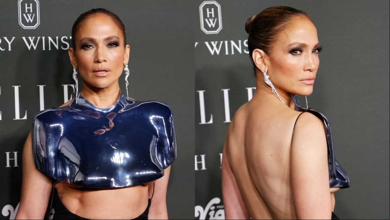 JLo deslumbra con look psicodélico en la Semana de la Alta Costura de París