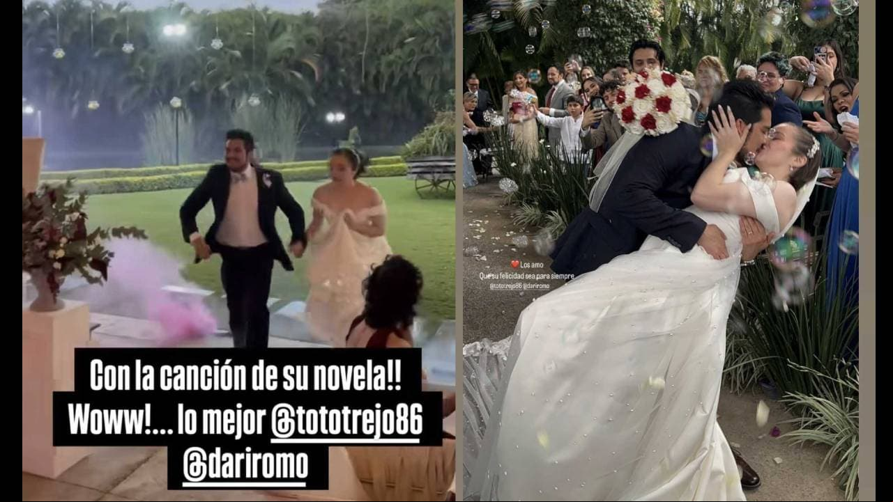 Publican fotografías de la boda de los actores de Como dice el dicho