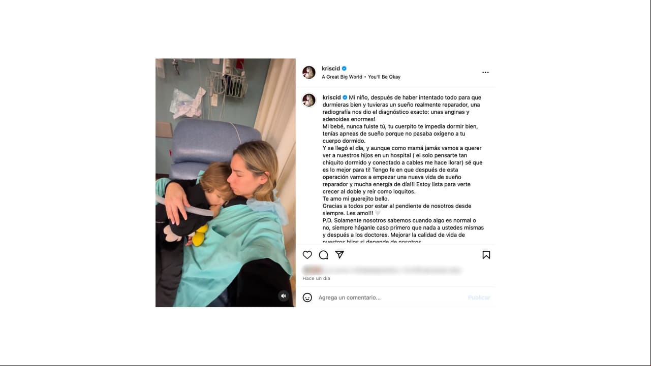 Bosco fue diagnosticado con amigdalectomía y adenoidectomía.