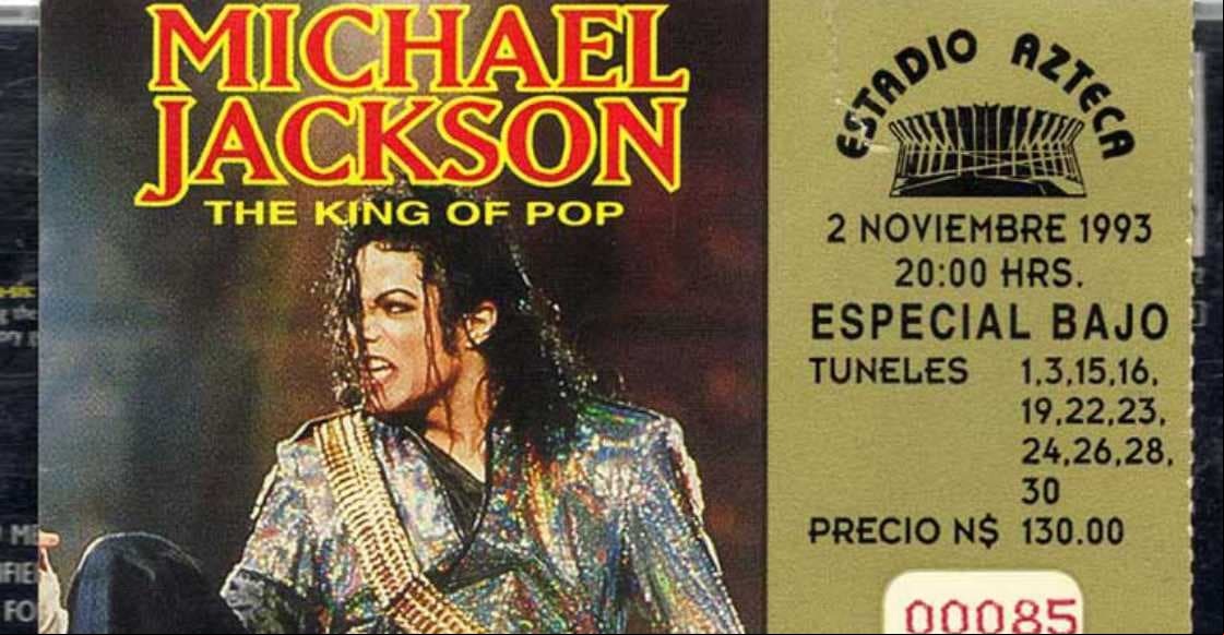 Boleto de Michael Jackson en México para el 2 de noviembre de 1993
