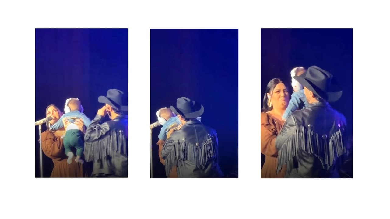Así presentó Yuridia a su hijo Benicio en el Auditorio Nacional, en la Ciudad de México.