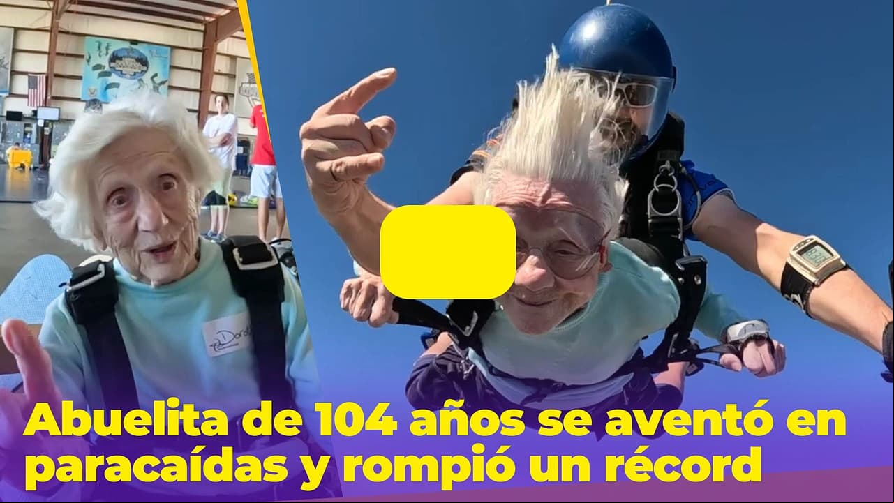 Esta abuelita de 104 años se aventó en paracaídas: Dorothy Hoffner rompió un récord