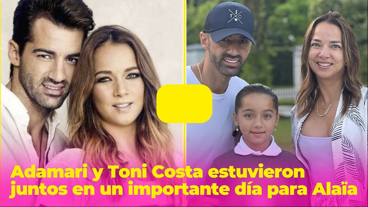 Adamari López y Toni Costa se reunieron para acompañar a Alaïa en un día muy importante