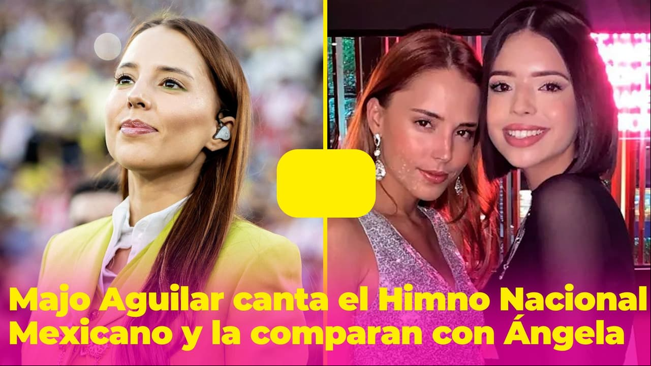 Majo Aguilar canta el Himno Nacional Mexicano y la comparan con Ángela: "Mucho mejor que su prima"