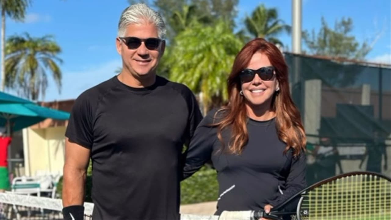María Celeste Arrarás y su pareja Raúl Quintero.