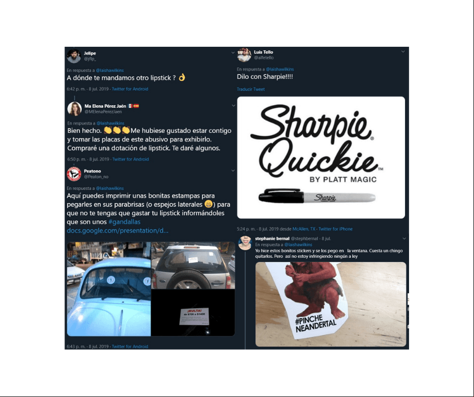 Los s de Twitter aportaron ideas a la reacción de Laisha Wilkins.
