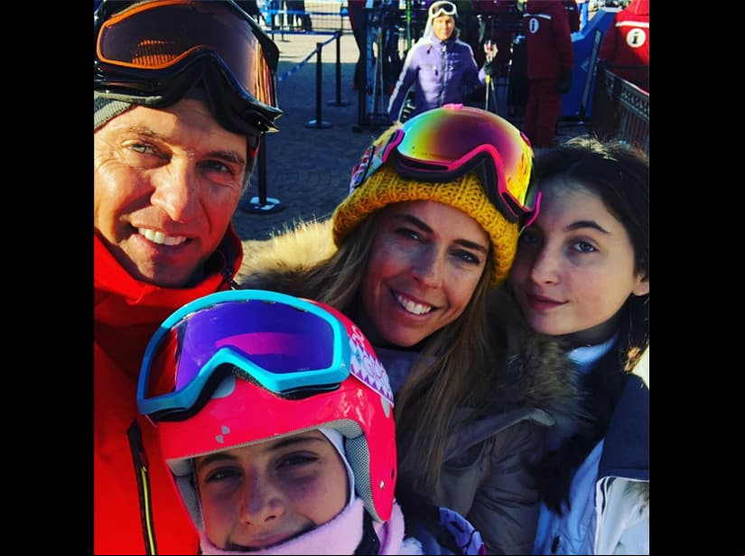 Juan Soler, Maky y sus hijas, durante sus vacaciones en diciembre de 2018