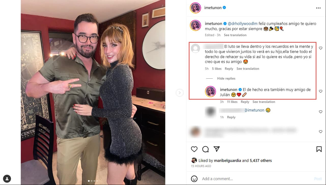 Imelda Tuñón pone un alto a las especulaciones sobre su vida sentimental