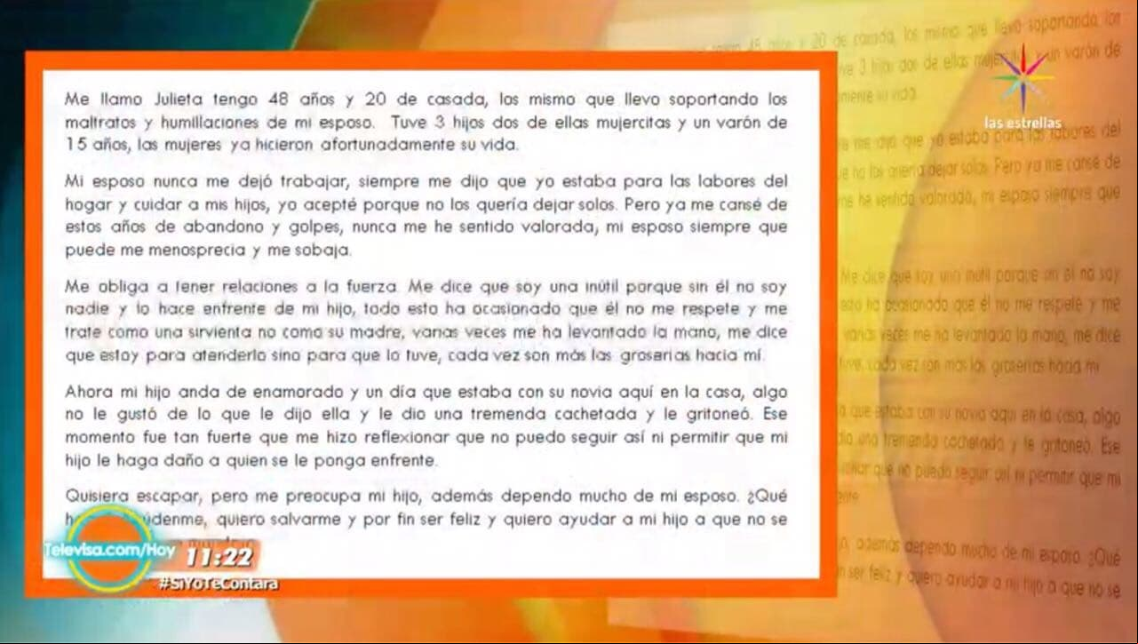 CONFESIONES DE HOY: “Mi esposo y mi hijo me humillan, menosprecian y sobajan”