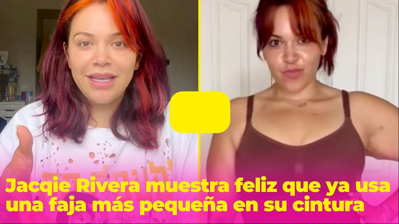 Jacqie Rivera muestra feliz que ya le queda una faja más pequeña en su cintura: el cambio es muy notable
