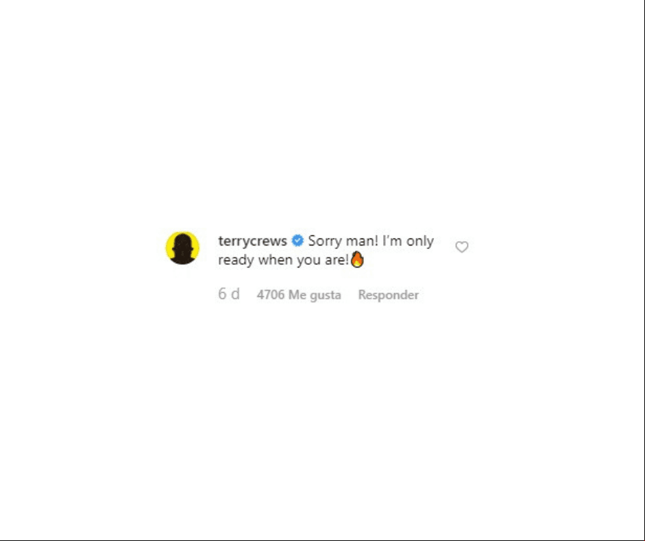El comentario por parte del comediante a su compañero del filme.