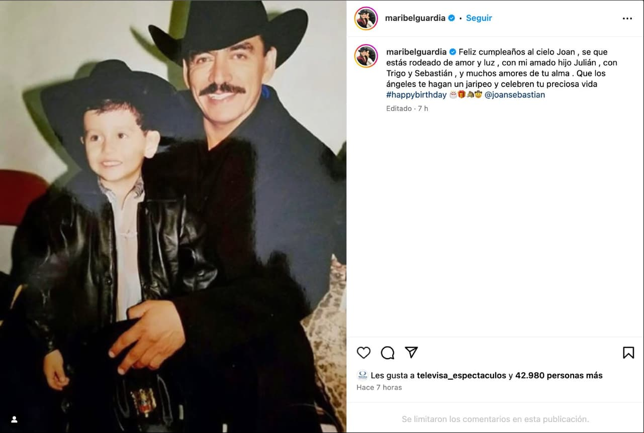 Joan Sebastian y su hijo Julián.